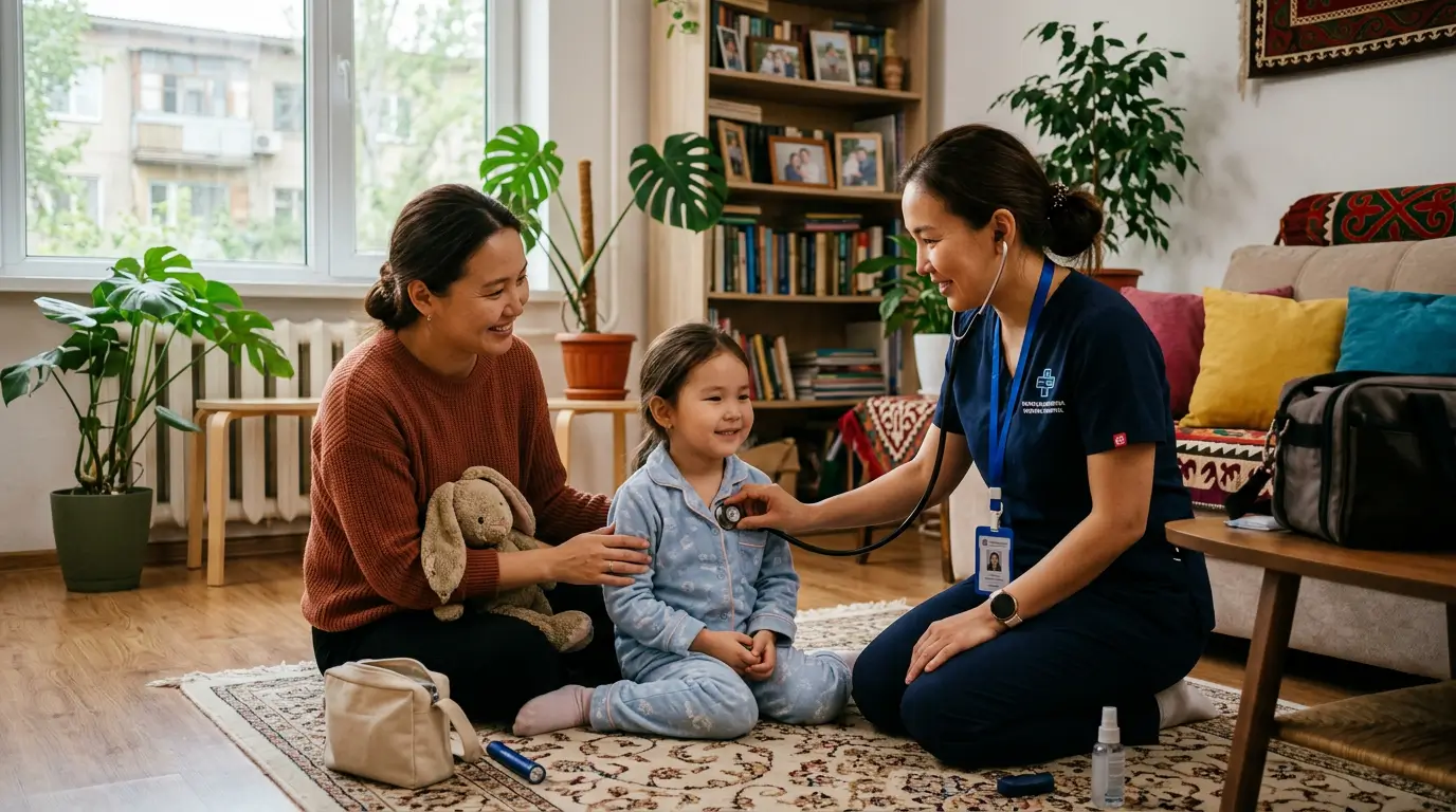 Приём педиатра на дому в Алматы