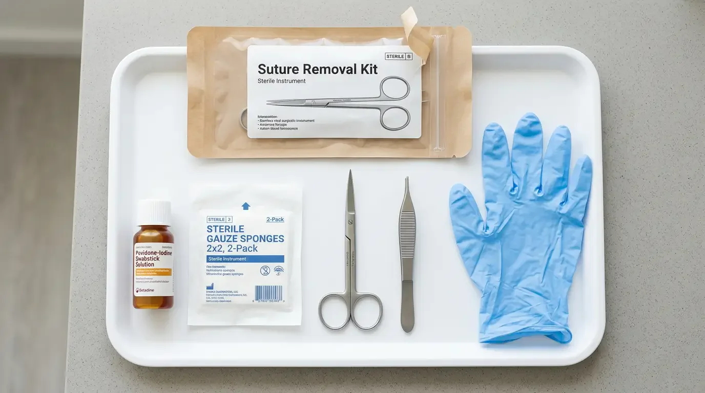 Стерильный набор инструментов для снятия швов на дому